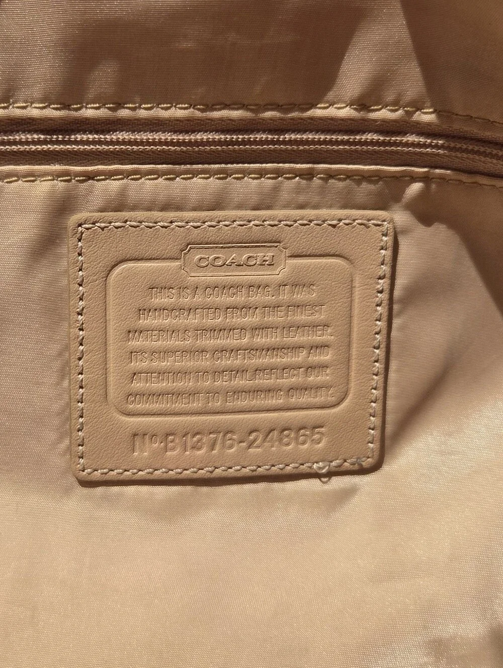 Coach 24865 Weekend Signature Colorblock Nylon East West Tote Pink Coral 2010s